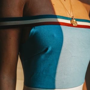 Red white and blue tight body con dress